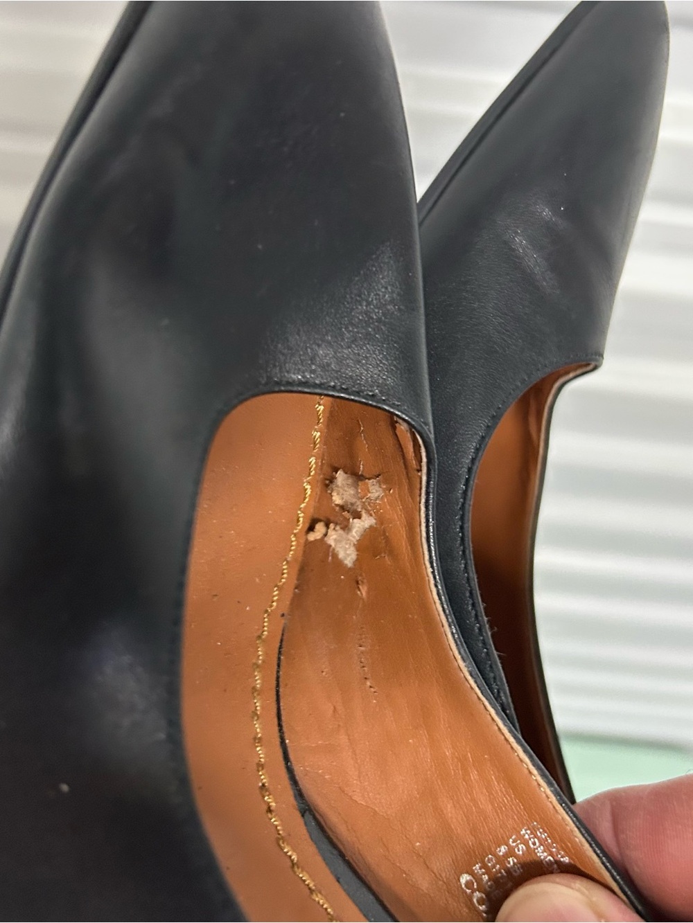 Coach Black Leather Pointed Toe Pumps - Picture 15 of 16